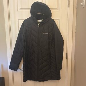Columbia Womens Puffer with Hood Omniheat Jacket Knee Length Size XXL